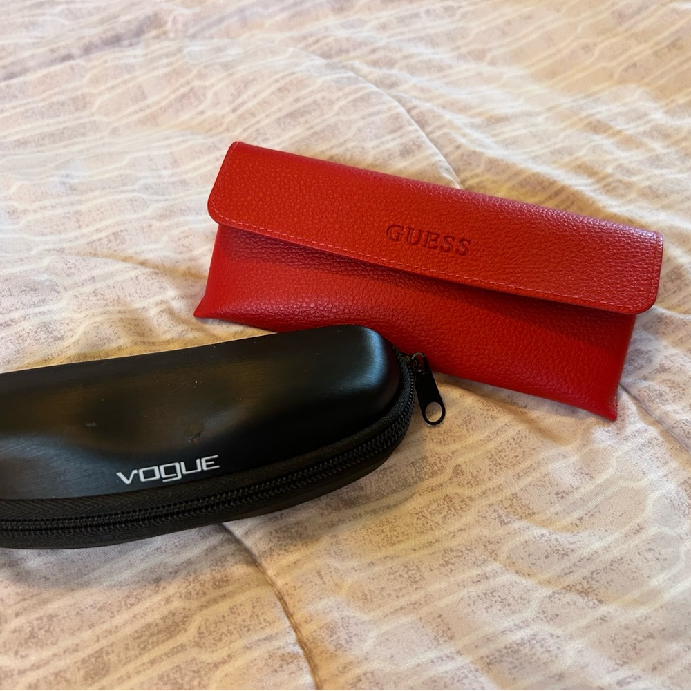 Pair of GUESS Red & Black Vogue Glasses Cases